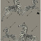 Save SCS3873 Scalamandre Grey Zebra Safari Scalamandre Self Adhesive Wallpaper Grey by NuWallpaper