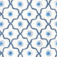 Sample 306320W-04WWP Longfellow, Navy French Blue On White by Quadrille Wallpaper