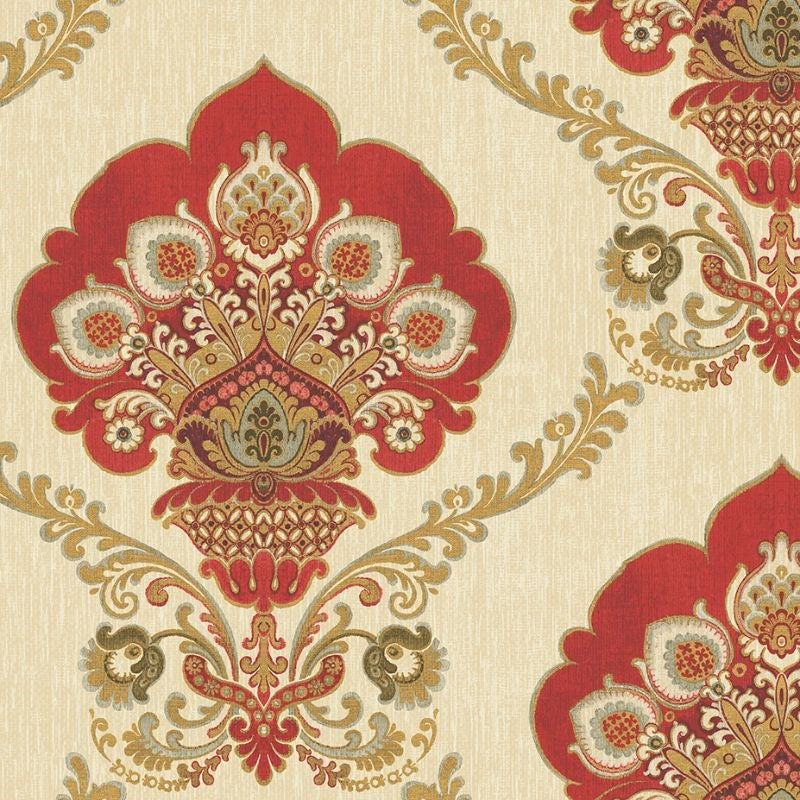 View IM71001 Caspia Purify Damask by Wallquest Wallpaper