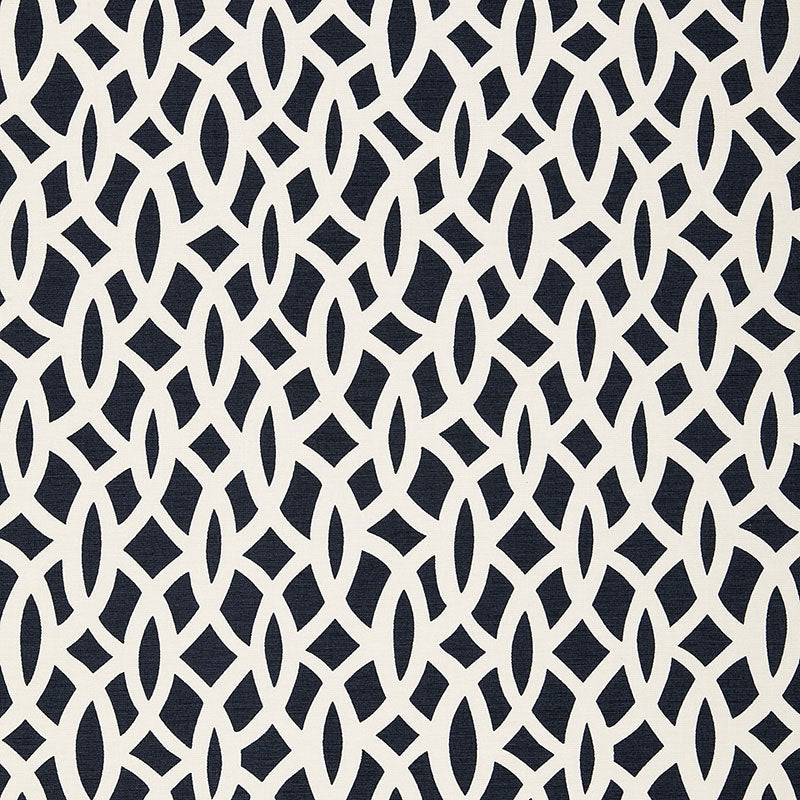 Purchase sample of 174495 Chain Link, Navy by Schumacher Fabric