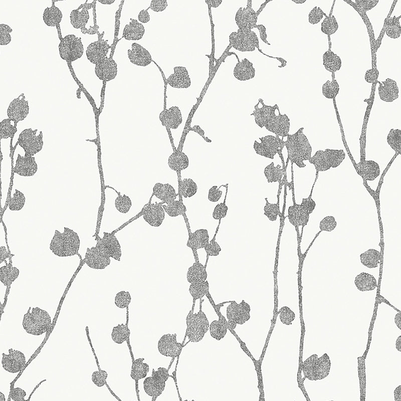 Sample 7425 Disa, Charcoal By Borastapeter Wallcovering