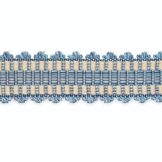 B185-3 | Jacqueline Braid, Hydrangea/Champagne - Schumacher Fabric