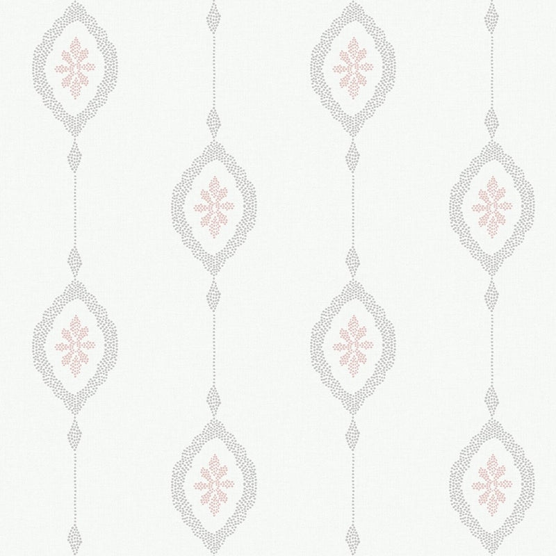 Sample MB30501 Beach House Sand Dollar Stripe, Pink Sunset Sand Dollar by Seabrook Wallpaper