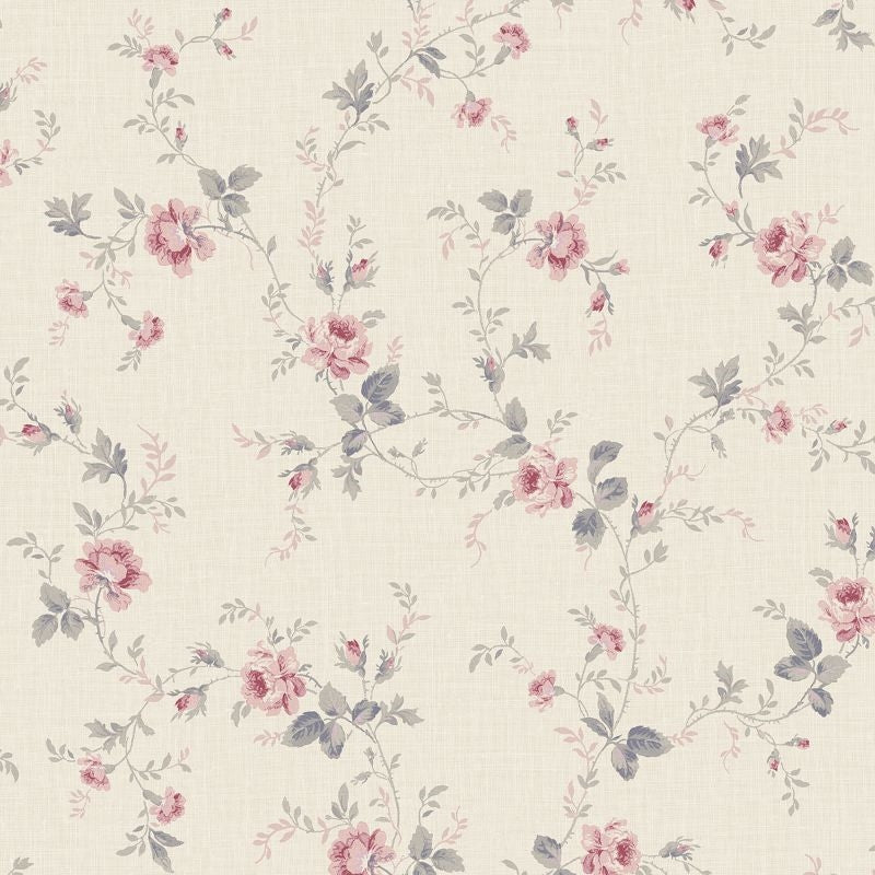 Save FG70609 Flora All-Over Floral by Wallquest Wallpaper