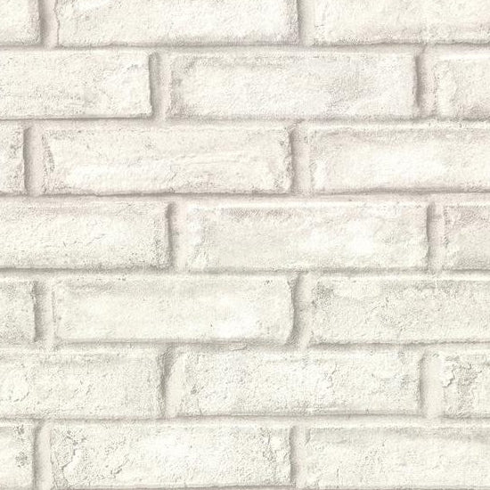 Search 2921-50110 Warner Textures IX 2754 Main Street Appleton Off-White Faux Weathered Brick Wallpaper Off-White by Warner Wallpaper