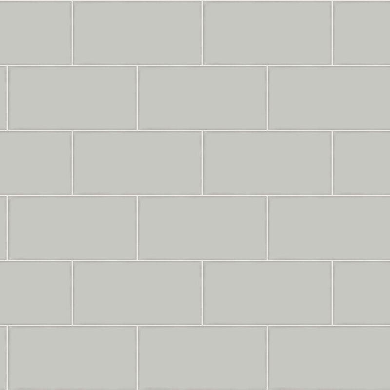 Purchase 3115-12493 Farmhouse Freedom Grey Subway Tile Grey by Chesapeake Wallpaper