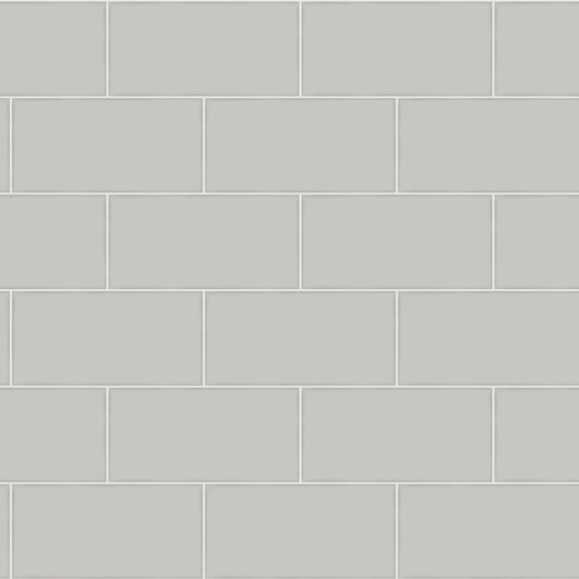 Purchase 3115-12493 Farmhouse Freedom Grey Subway Tile Grey by Chesapeake Wallpaper
