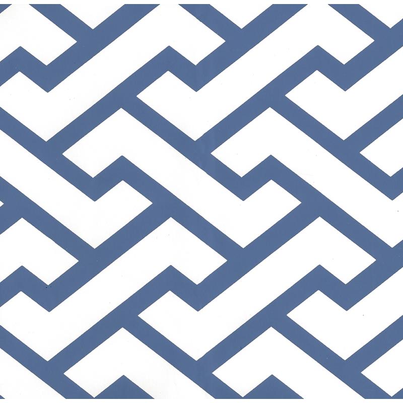Sample 6340-18AWP Aga, New Navy on Almost White by Quadrille Wallpaper