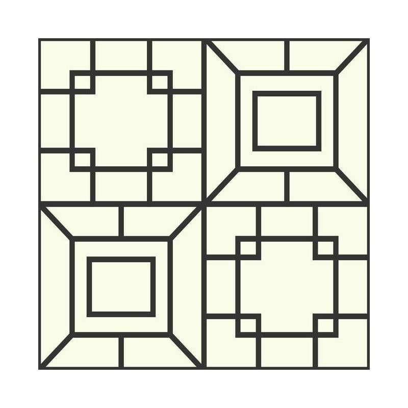 Sample AF1967 Ashford Toiles, Theorem  color black Geometrics by Ashford House Wallpaper