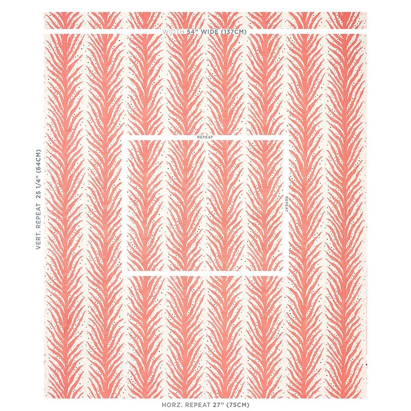 Purchase 179482 Creeping Fern Coral By Schumacher Fabric