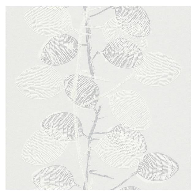 Find WW-268453 Cosy White Grey Leaves by Washington Wallpaper