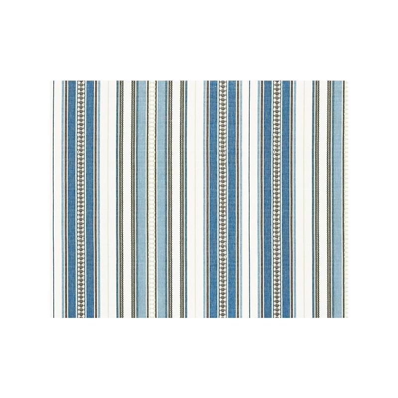 Sample SC 000227253 Nile Stripe, Blue Jay by Scalamandre   Fabric