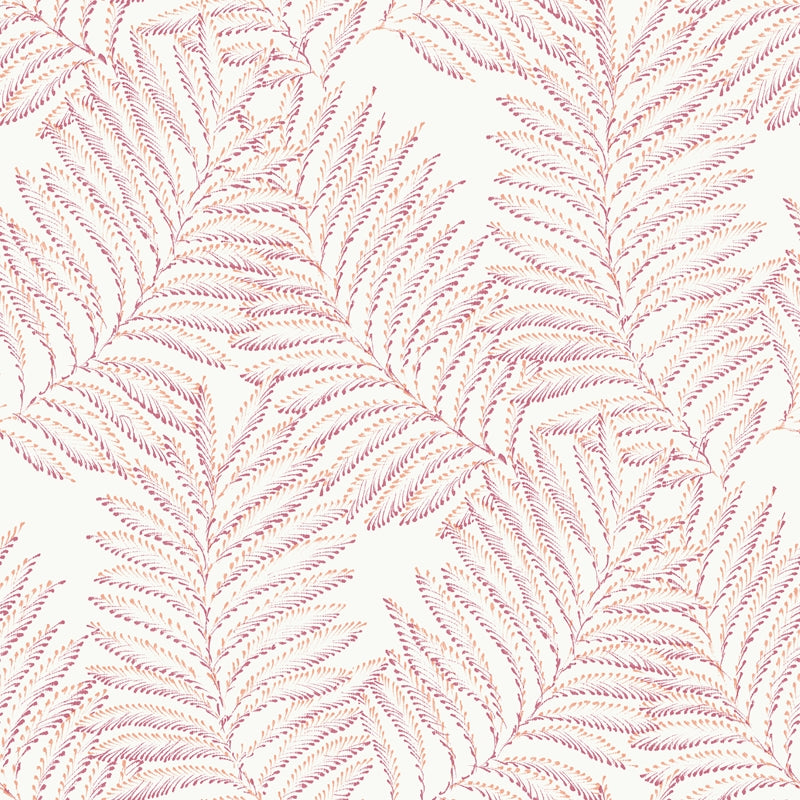 Sample 2973-90502 Daylight, Finnley Pink Inked Fern by A-Street Prints Wallpaper