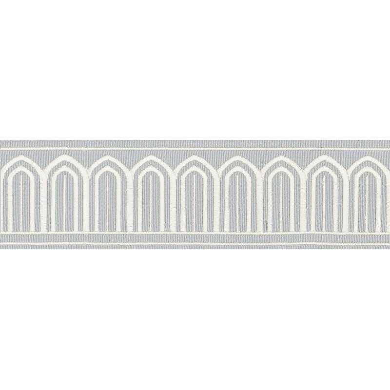 70763 | Arches Embroidered Tape, Sky - Schumacher Fabric