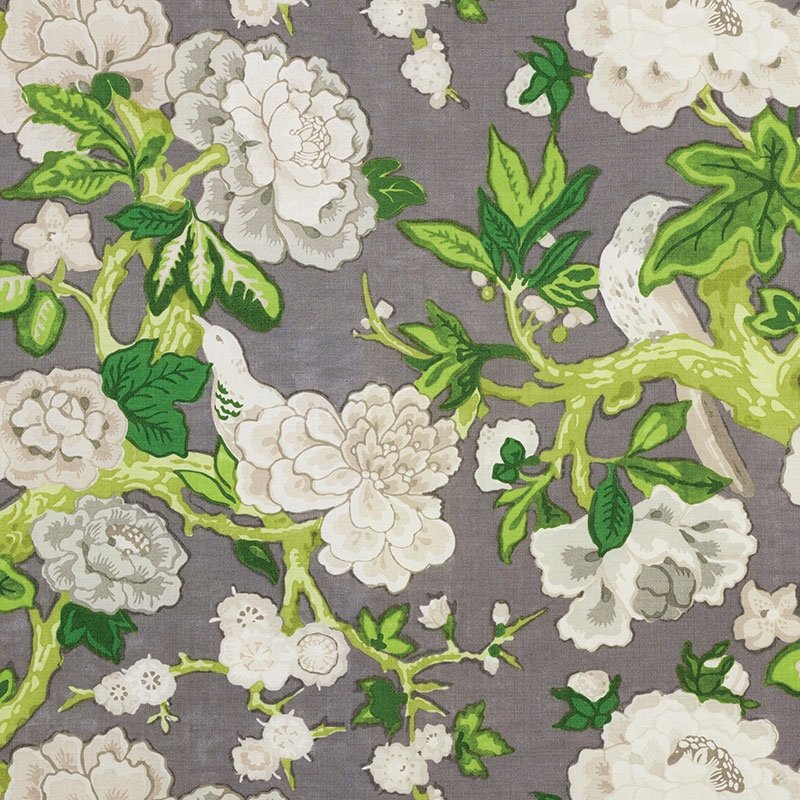 Save 175872 Bermuda Blossoms Slate by Schumacher Fabric