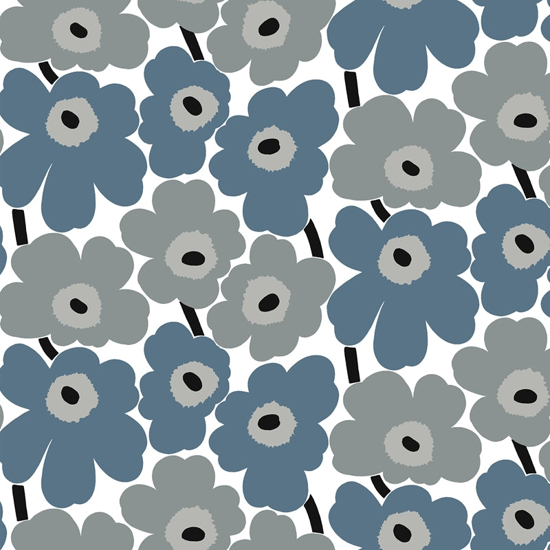 MKS4493 Marimekko Grey Pieni Unikko Peel &amp; Stick Wallpaper by NuWallpaper