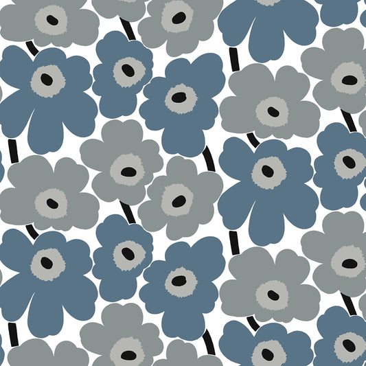MKS4493 Marimekko Grey Pieni Unikko Peel &amp; Stick Wallpaper by NuWallpaper