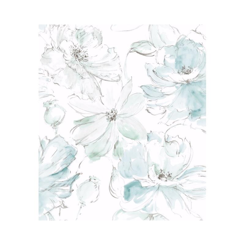 Sample CL2517 Impressionist, Floral Dreams Blue York Wallpaper