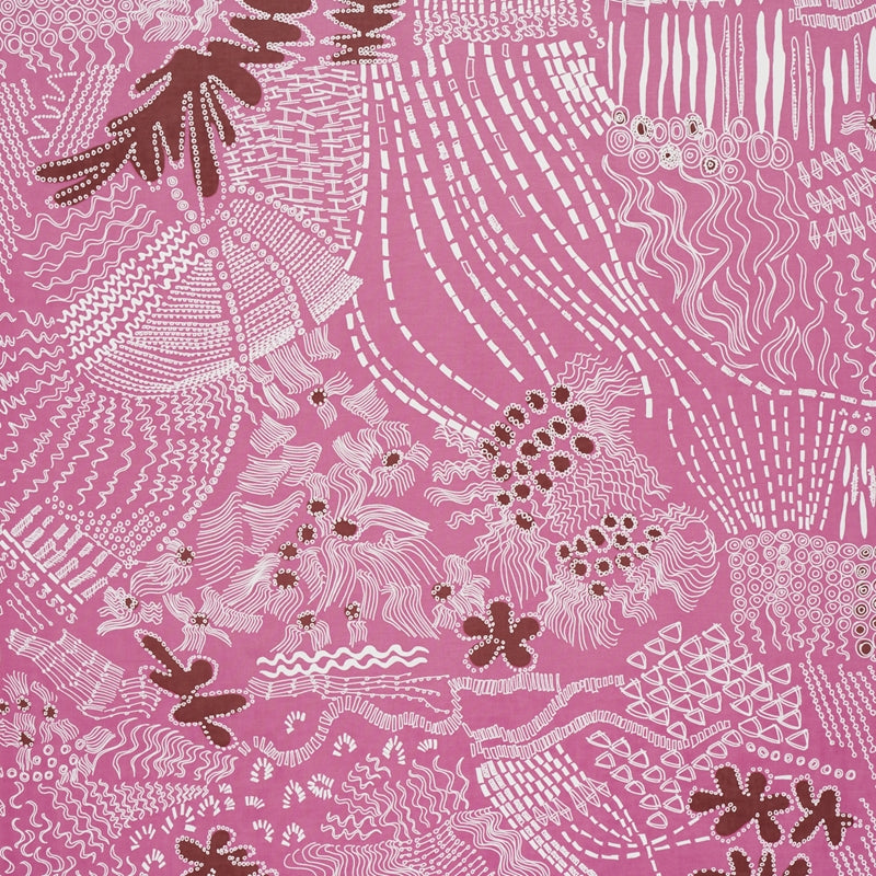 Purchase sample of 180152 Haven, Pink And Maroon by Schumacher Fabric