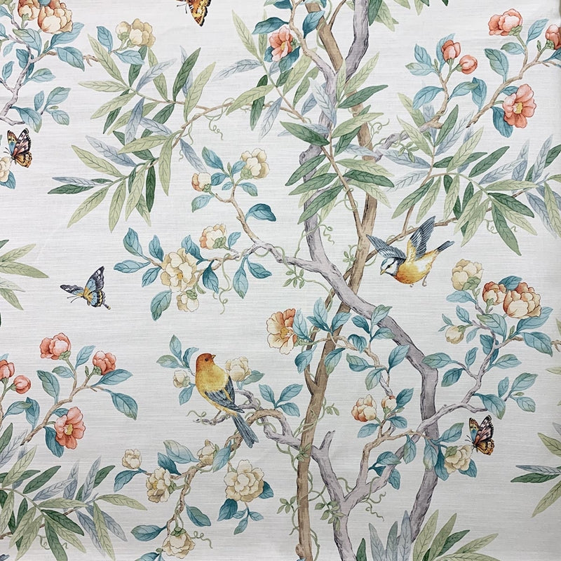 View 10231 Sparrow Daybreak Aqua/Teal Coral/Peach Green Magnolia Fabric