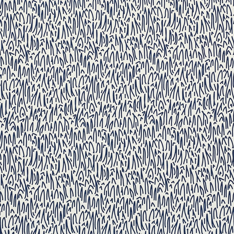 Purchase sample of 176601 Grass Ii, Navy by Schumacher Fabric