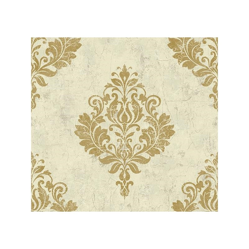Sample Carl Robinson  CB75505, Graftan color Metallic Gold  Damask Wallpaper