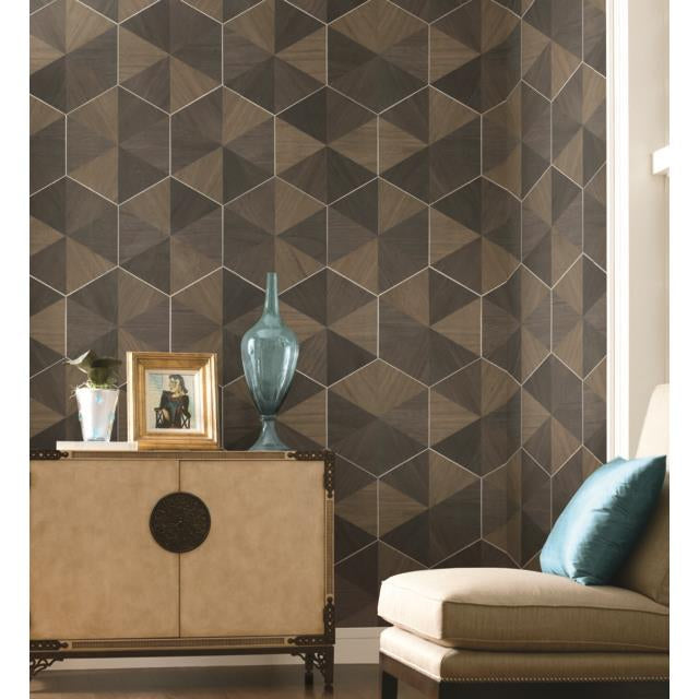 Order Ho2103 Ronald Redding Traveler Hexagram Wood Veneer Wallpaper Ronald Redding Wallpaper