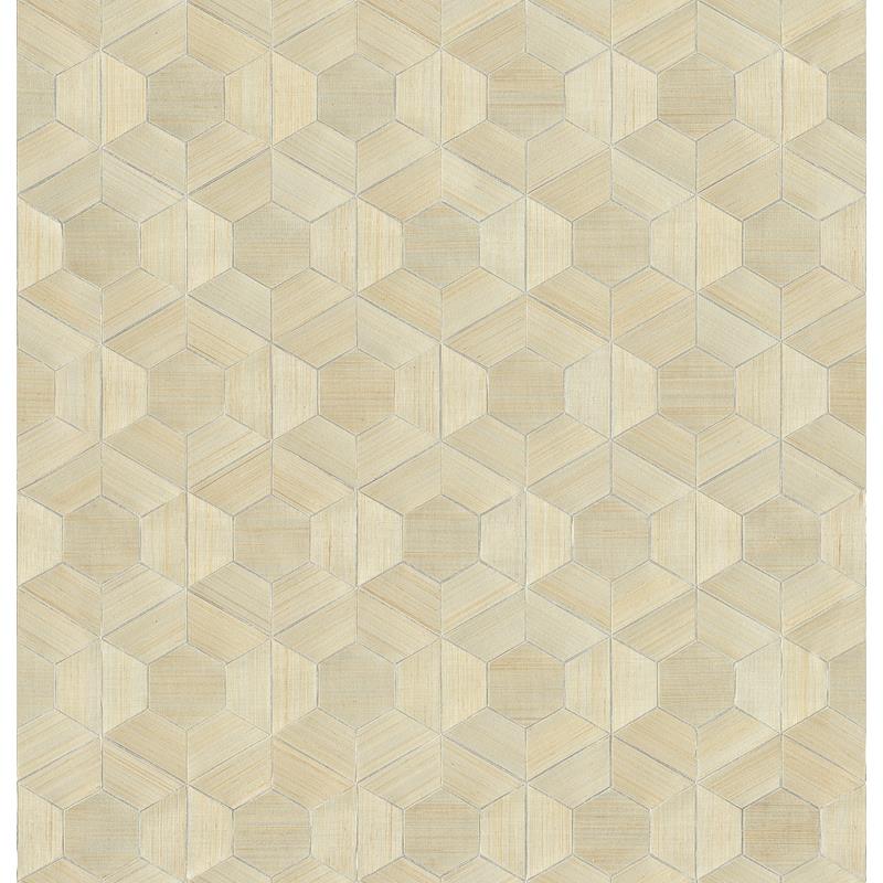 Sample 2972-86114 Loom, Linzhi Metallic Abaca Grasscloth Inlay Wallpaper by A-Street Prints Wallpaper