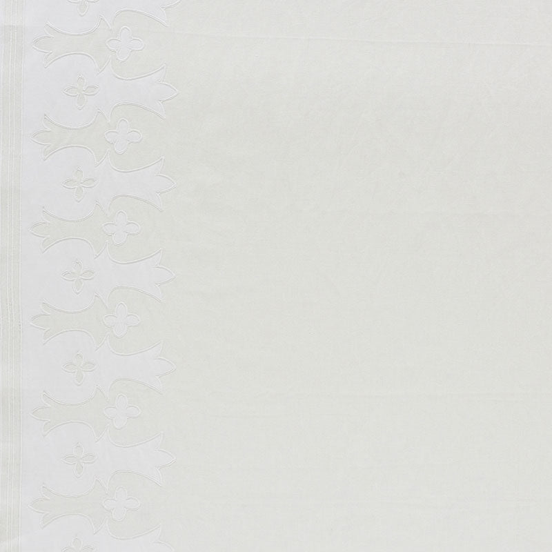 Purchase sample of 74180 Bergama, White & Ivory by Schumacher Fabric