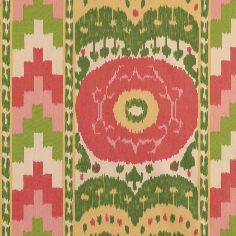 Purchase sample of 176063 Samarkand Ikat Ii, Watermelon by Schumacher Fabric