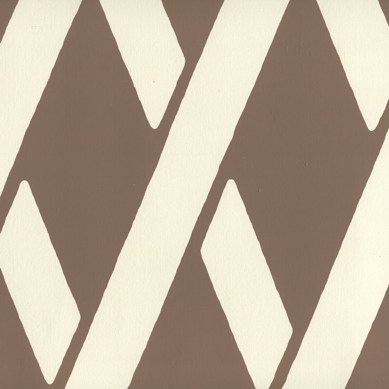 Sample CP1050W-06 Montecito Bamboo, Cognac On Off White by Quadrille Wallpaper