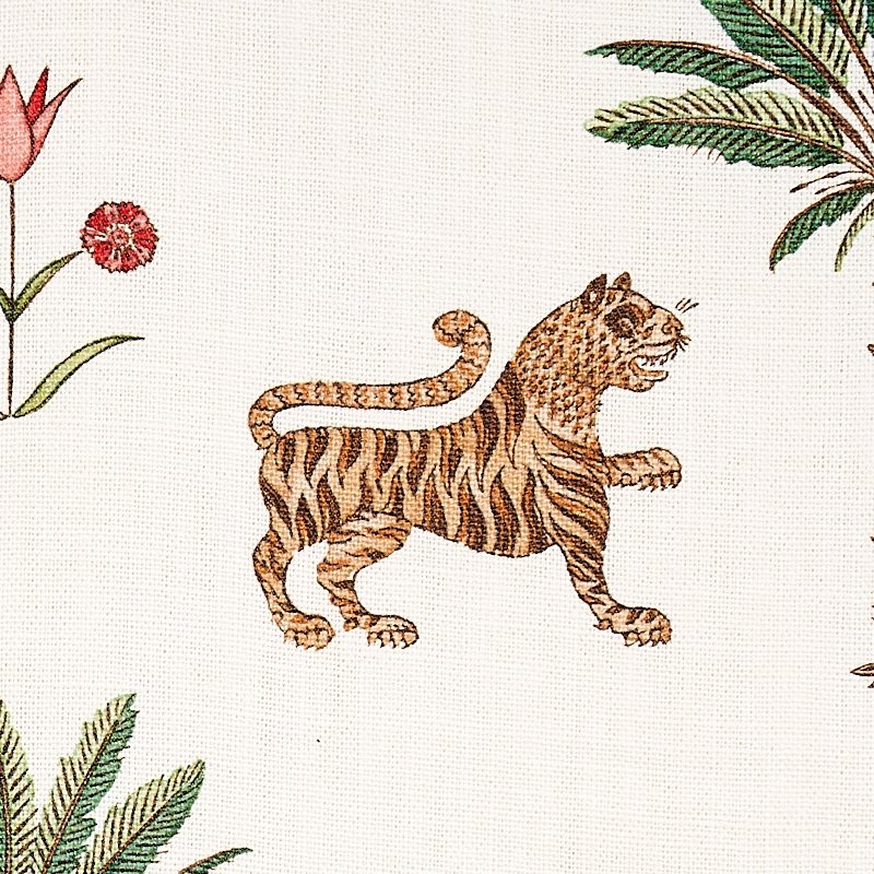Order 179932 Tiger Palm Crimson Schumacher Fabric