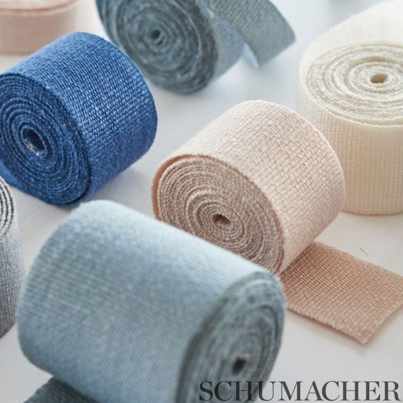 Schumacher Fabric Mathias Linen Tape Wide Sky 76890