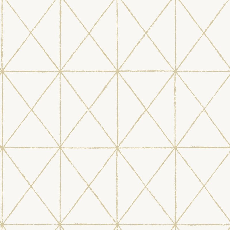 Shop NUS3577 White & Gold Get In Line Abstract Peel and Stick by Wallpaper