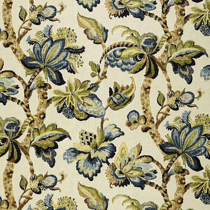 Purchase sample of 174442 Kemscott, Indigo by Schumacher Fabric