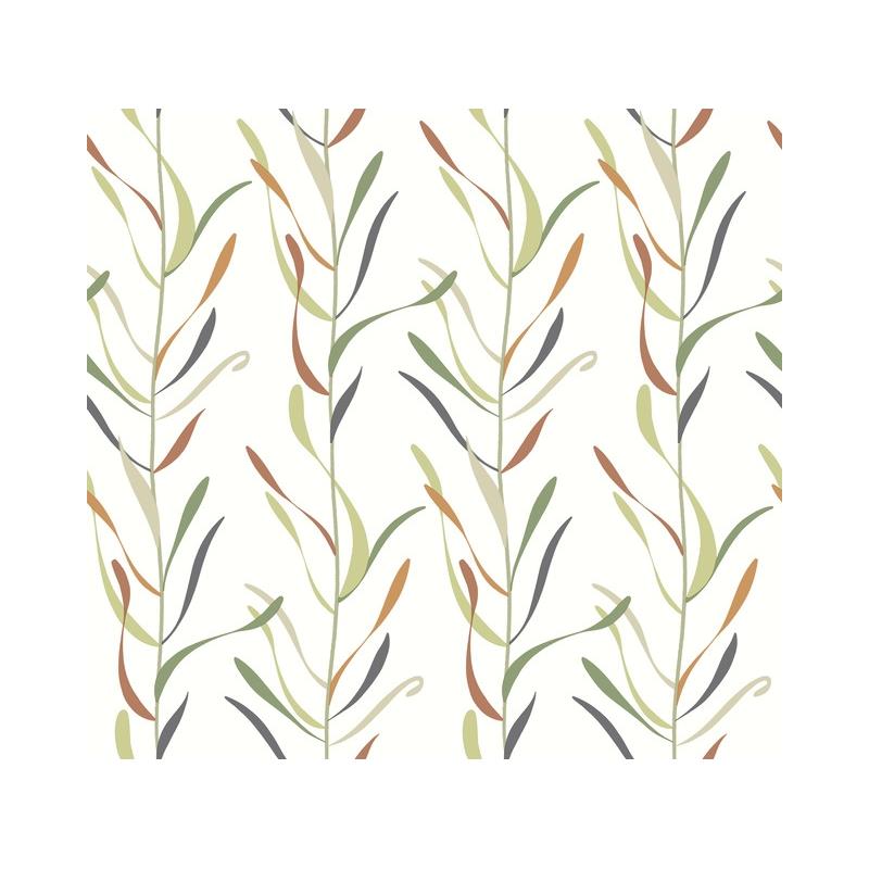 Sample GO8321 Chloe Vine Sienna, Greenhouse by York Wallpaper