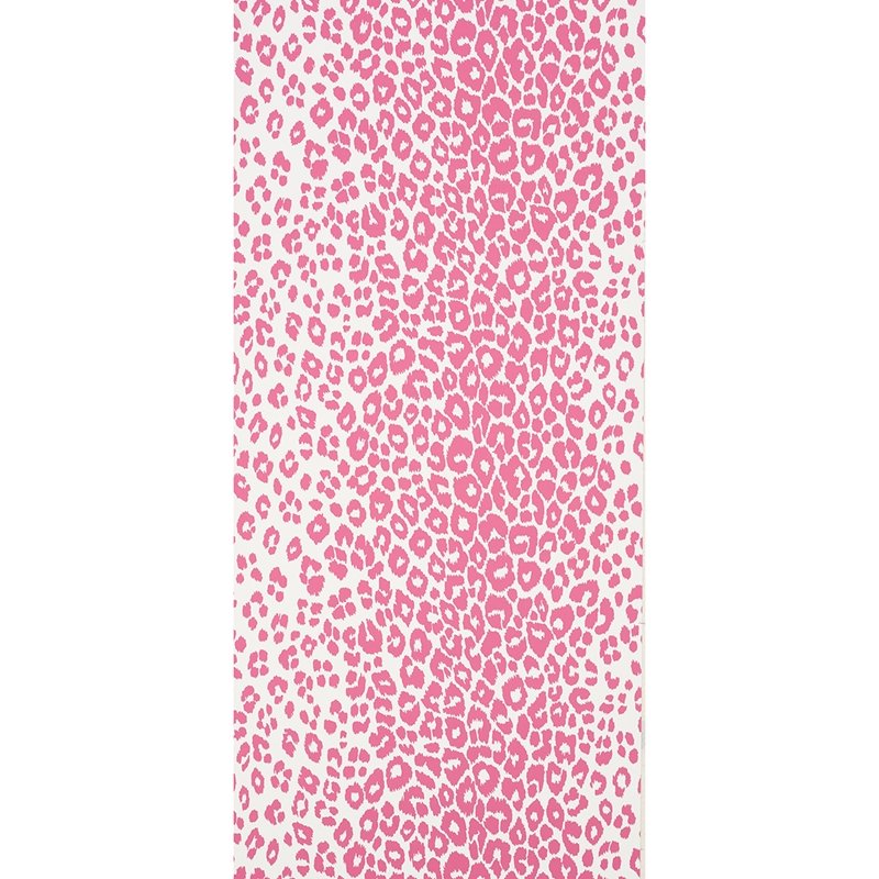 Find 5007016 Iconic Leopard Pink Schumacher Wallcovering Wallpaper