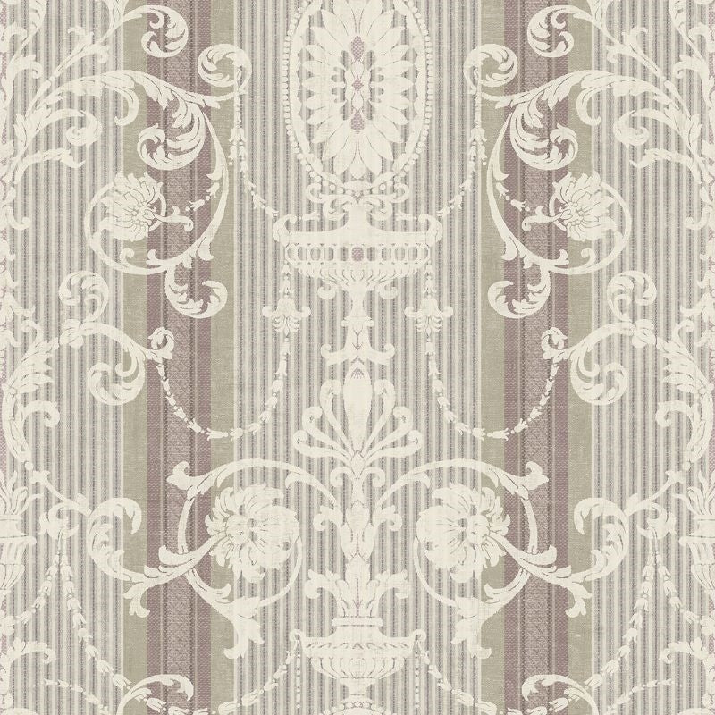 Save VF30009 Manor House Scroll Stripe by Wallquest Wallpaper