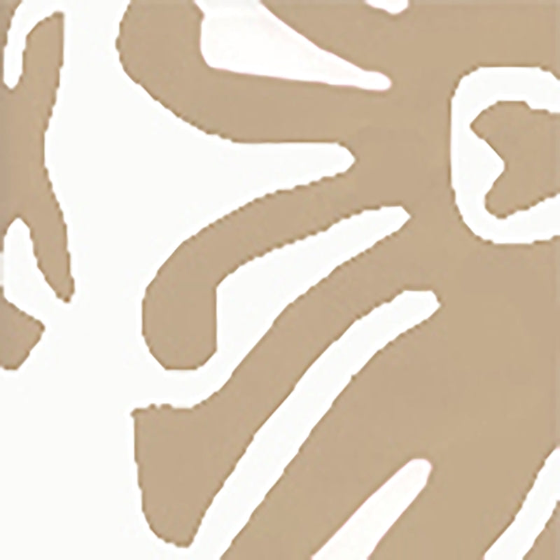 Sample 2470-01WP Sigourney, Taupe on White by Quadrille Wallpaper