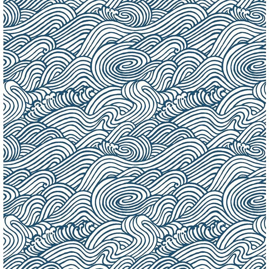 Buy NUS3562 Navy Saybrook Ocean Peel and Stick by Wallpaper