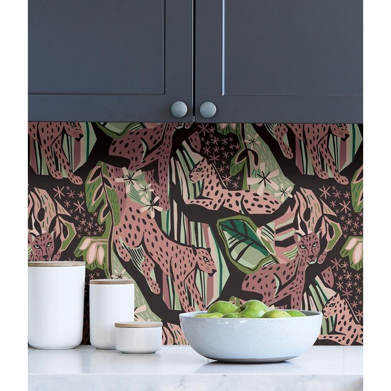 PLS4218 Pip &amp; Lo Plum Cat Nap Peel &amp; Stick Wallpaper by NuWallpaper3