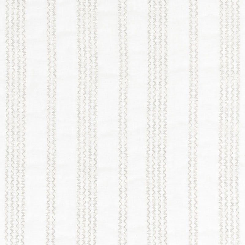 Purchase sample of 67880 Piero Stripe Embroidery, Pearl by Schumacher Fabric