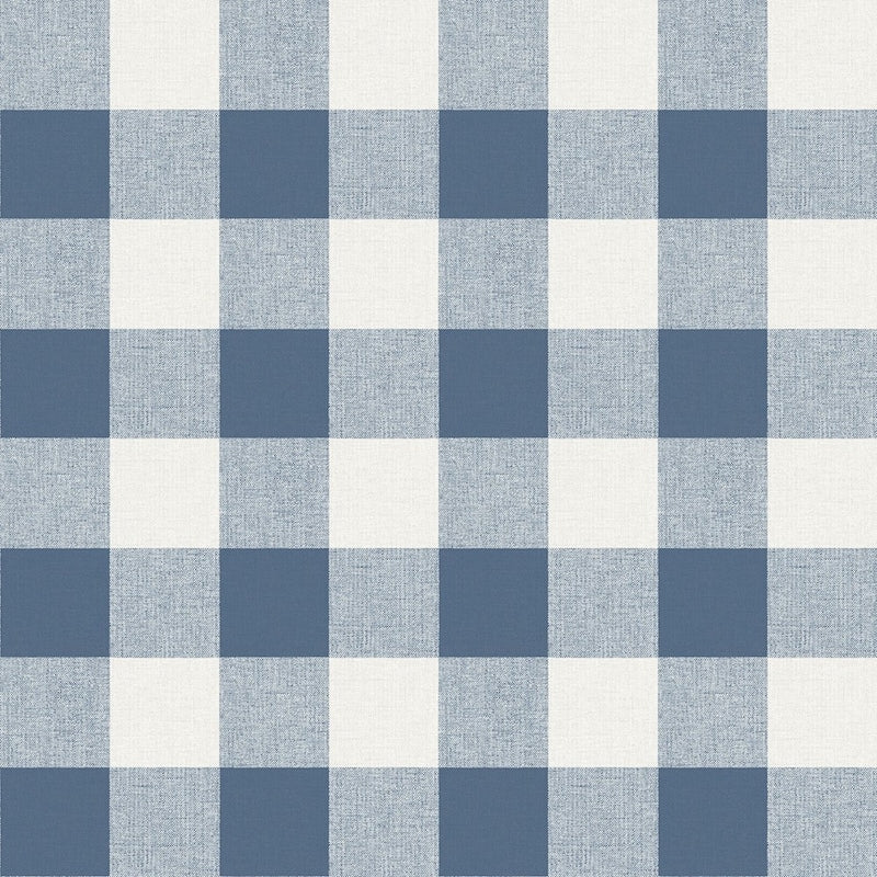 Sample MB31902 Beach House Picnic Plaid, Coastal Blue Plaid by Seabrook Wallpaper