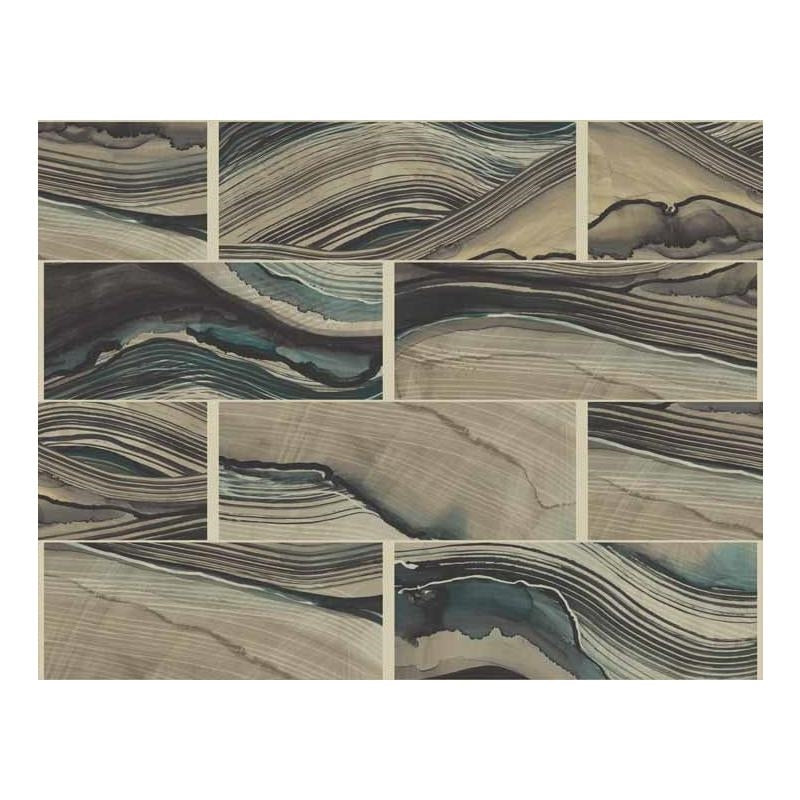 Sample Carl Robinson  CR61000, Northcote color Black  Abstract Wallpaper