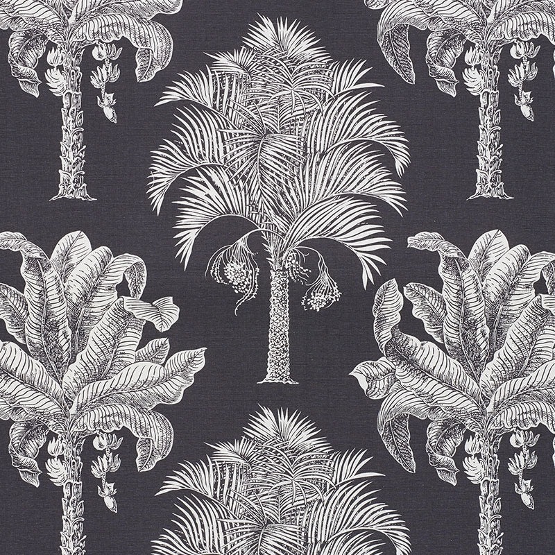 Purchase sample of 178003 Grand Palms, Carbon by Schumacher Fabric