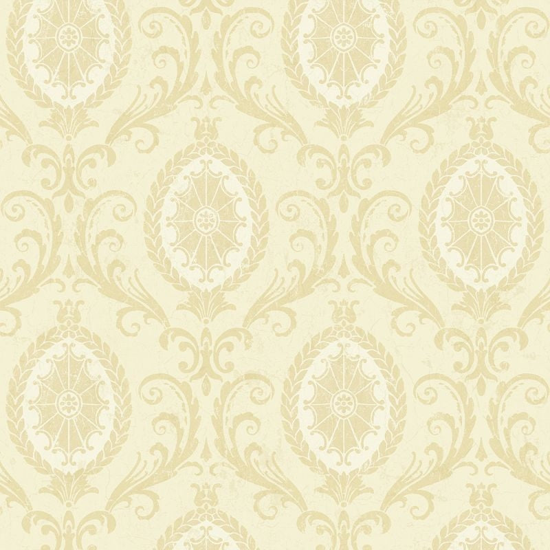 Save AM90502 Mulberry Place Damask Medallion by Wallquest Wallpaper