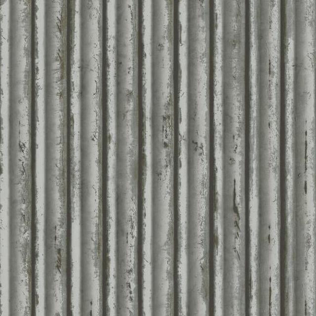 Looking MM1718 Mixed Materials Weathered Metal color Grey Metallic by York Wallpaper