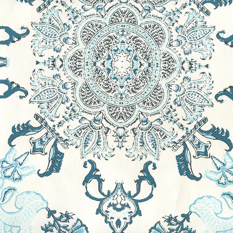 Purchase HC1980W-05AWP Isfahan Multi Turquoise Celadon Teal On Almost White by Quadrille Wallpaper