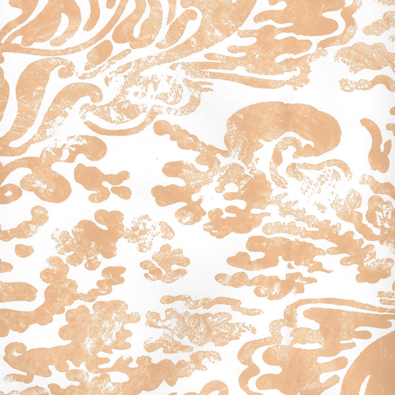 Sample 2330-21WP San Marco, Cream on White Patent Vinyl by Quadrille Wallpaper