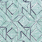 Sample 6280-03WP Parquetry, Blue Turquoise on White by Quadrille Wallpaper